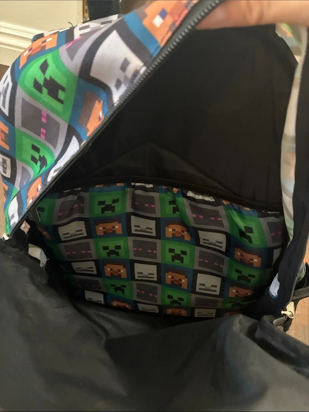 MINECRAFT Green Creeper Backpack and Lunch Bag Set BACK TO SCHOOL